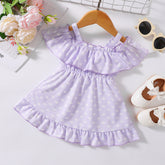 Robe imprimée à volants et ourlet à volants